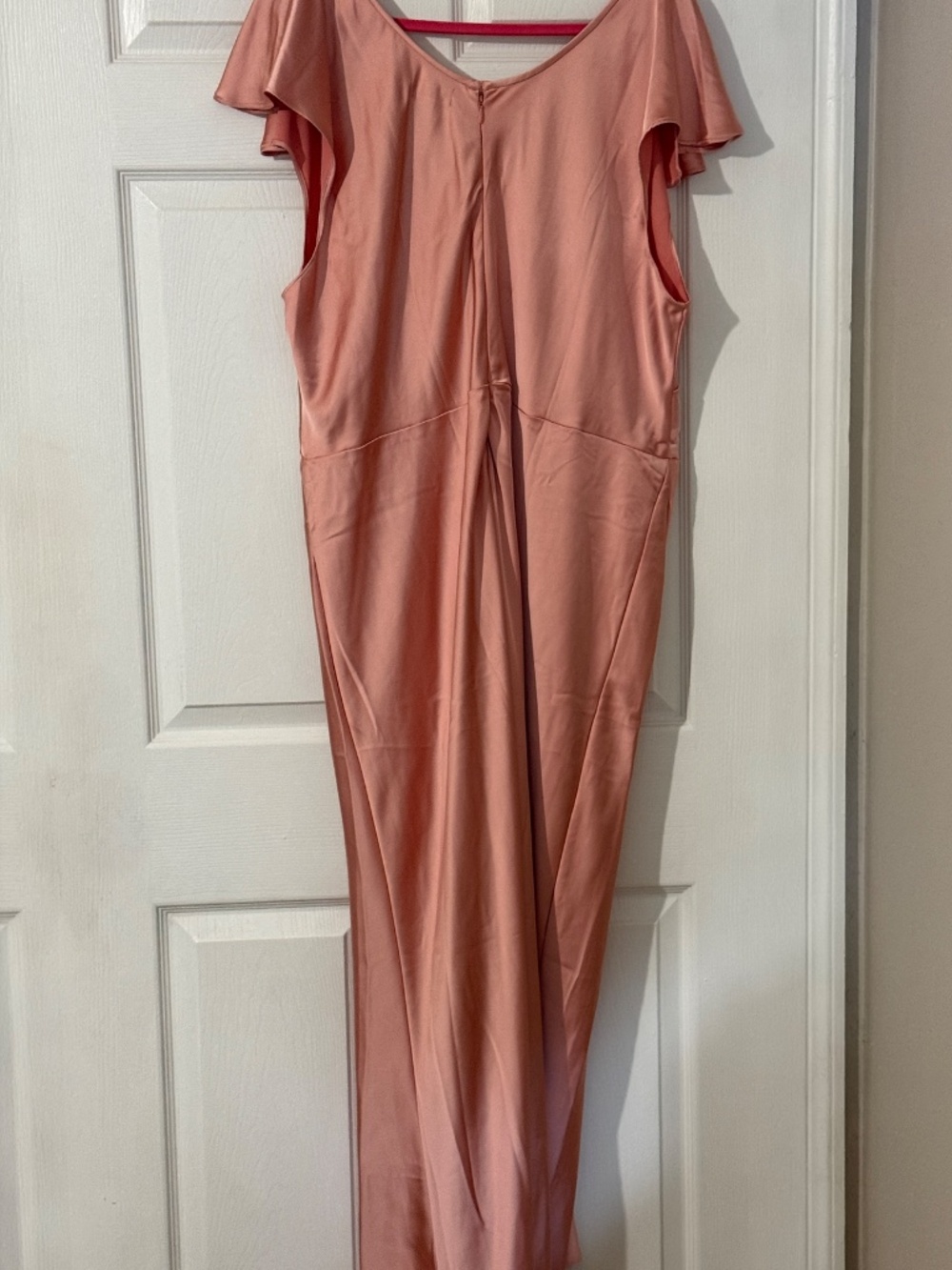 he Occasion by Old Navy Blush Satin Flutter Sleeve Maxi Dress – 3X - Picture 4 of 4